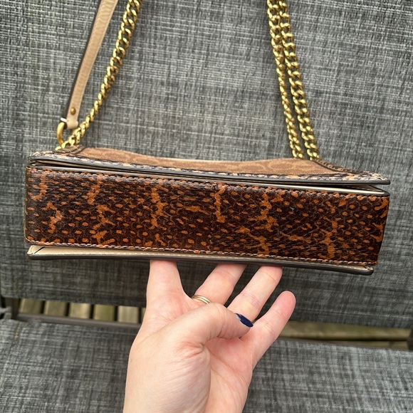 COACH Hutton Shoulder Bag In Signature Canvas With Snakeskin Detail - Picture 9 of 14